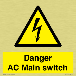Danger AC Main switch 